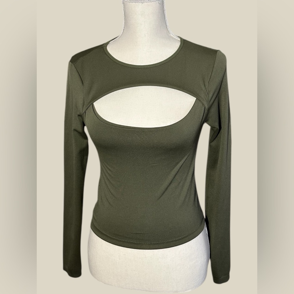 Olive Long Sleeve Women's Top